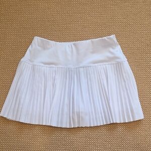 Chic White Pleated Kids Skirt
